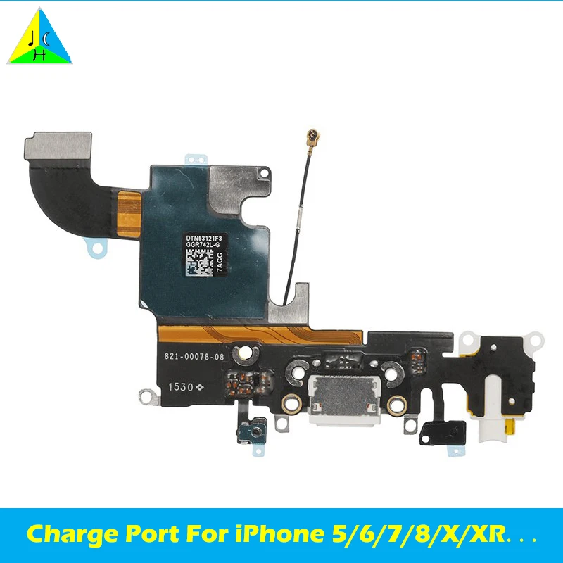 Зарядный порт USB док-разъем Замена для iPhone 5 5C 5S 6 6S 7 8 Plus X XR XS Max наушников аудио разъем гибкий кабель