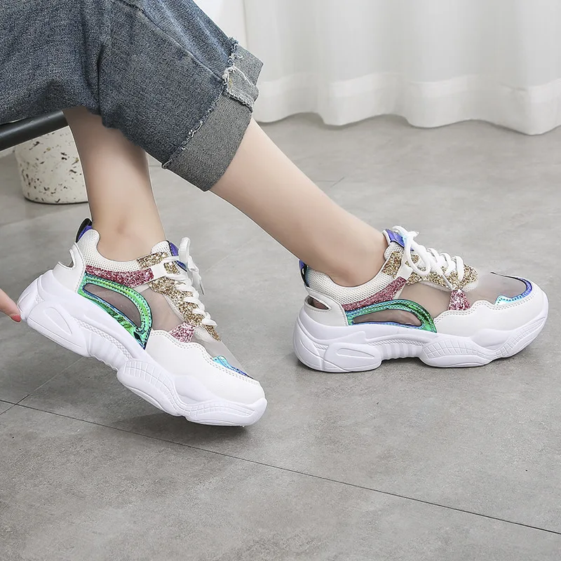 Woman Mesh Sandals 2020 Summer New Fashion Breathable Middle Heel Casual Sprots Blue Shoes Ladies Lace Up Pink Sneakers Women Woman Mesh Sandals 2020 Summer New Fashion Breathable Middle Heel Casual Sprots Blue Shoes Ladies Lace Up Pink Sneakers Women