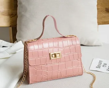 

Women 2020 new crocodile style fashion simple handbag versatile one-shoulder diagonal cross women bag retro bag
