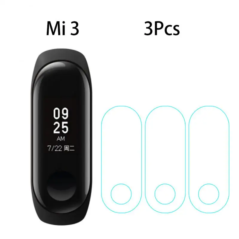 5 шт. Гидрогелевая Защитная закаленная пленка для Xiaomi Mi Band 4 защитная пленка полноэкранная проницаемая пленка HD Explosion - Цвет: 3PCS miband 3