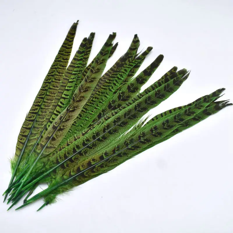 

20Pcs/lot Green Pheasant Tail Feathers for Crafts Party Wedding Decorative Plumas 10-12inch Natural Feathers Jewelry Making DIY