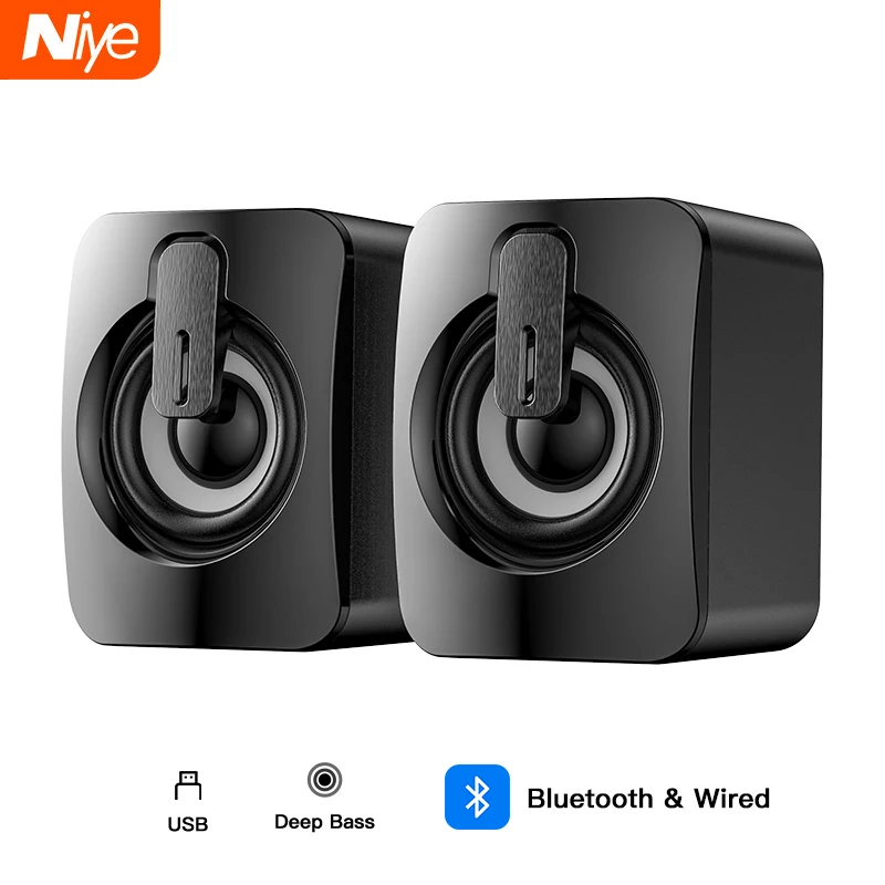 Bluetooth Speaker USB Computer Speakers 3D Stereo Bass Sound Subwoofer Music Player for PC Laptop Desktop Multimedia Loudspeaker