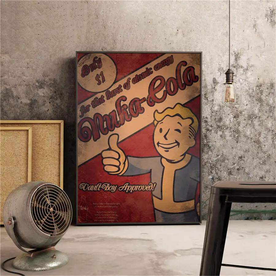 Fallout 3 4 игровой плакат Классический рисунок настенное Искусство Наклейка бумага