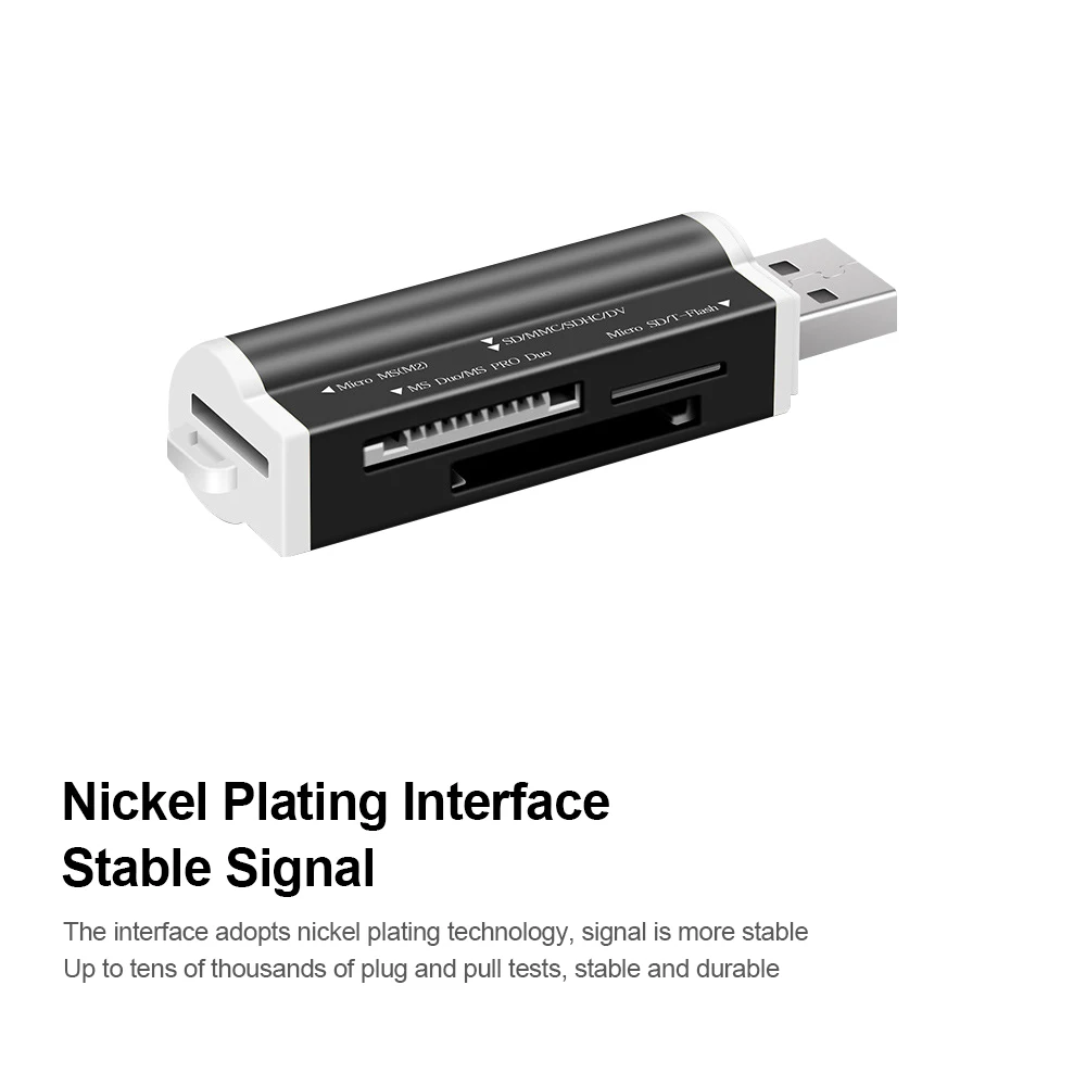Micro USB кард-ридер USB2.0 Мини мульти в одном кард-ридер памяти Поддержка TF карта рекордер телефон карта хранения Rotatabl