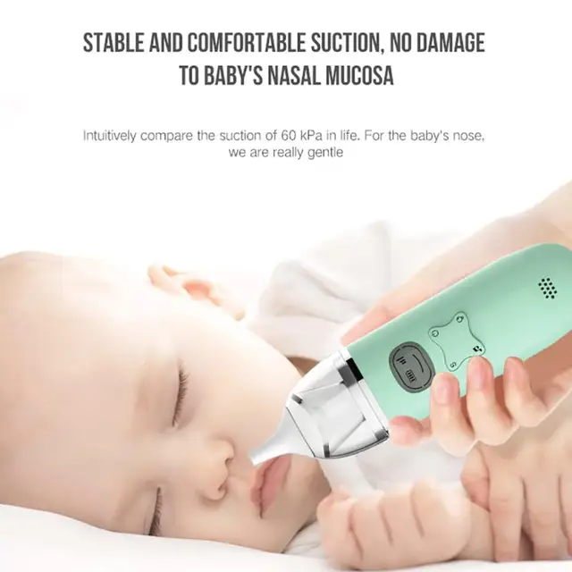 USB Nasal Aspirator Baby Electric Nasal Aspirator Newborn Baby Nose Cleaner  Safety Sanitation Nasal Dischenge Patency Tool 3