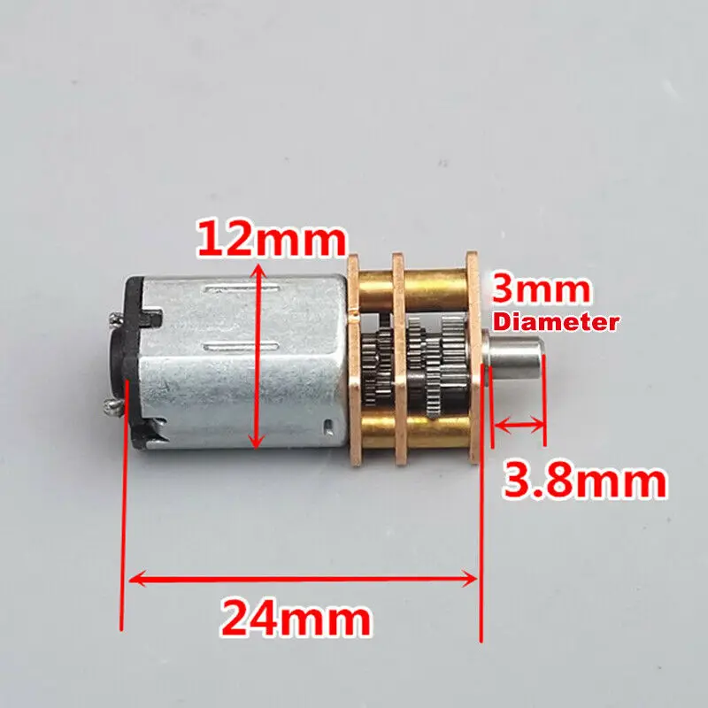 

Micro N20 Reducer Gear Motor DC 3V-6V 5V 40RPM Slow Speed Full Metal Gearbox Reduction Gearmotor DIY Robot Smart Car