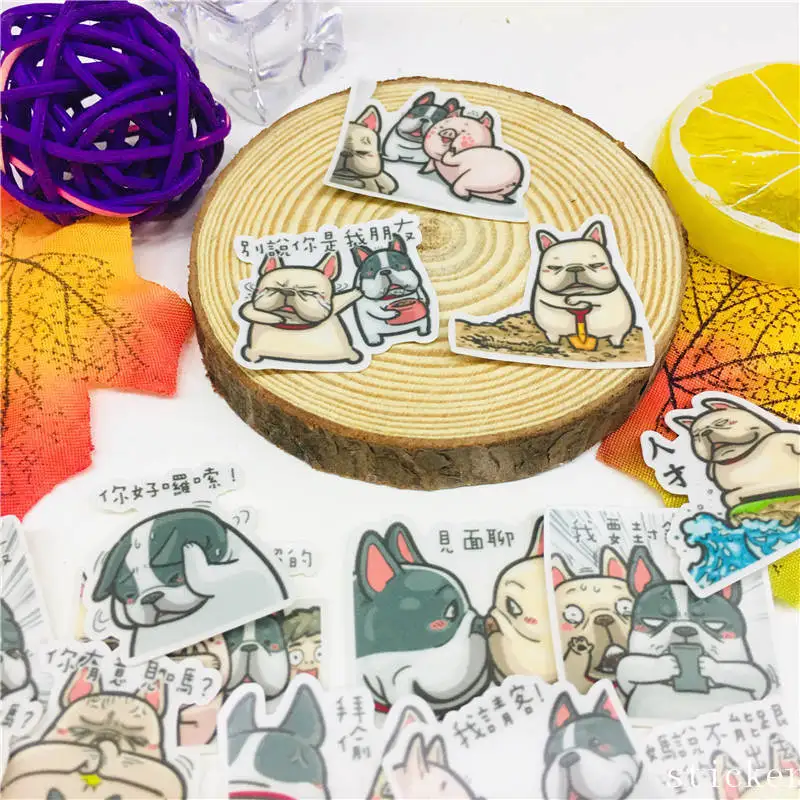 36 шт./компл. с милой собачкой brothe DIY Наклейка Мобильный/шт. Стразы самоклеющиеся Скрапбукинг Стикеры, футболка с принтом "автомобиль" Стикеры Свадебные украшения