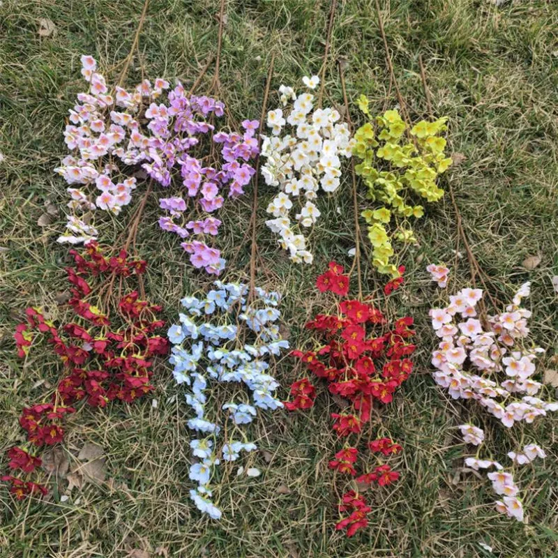 7 шт. поддельные длинные Стволовые вишни (6 стеблей/шт) Имитация зашифрованная