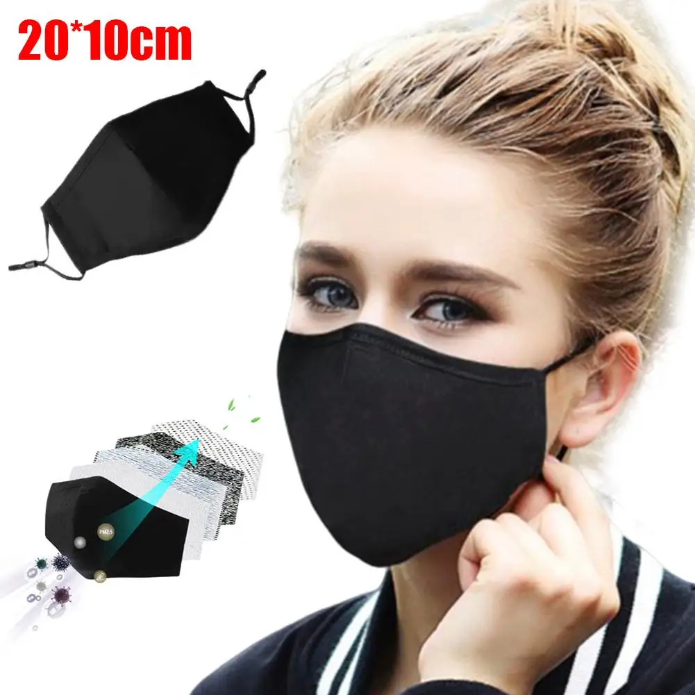

PM2.5 Cotton Activated Carbon Filter Dust Proof Anti-pollution Cotton Mouth Mask Anti Dust Allergy masca In stock fast shipment