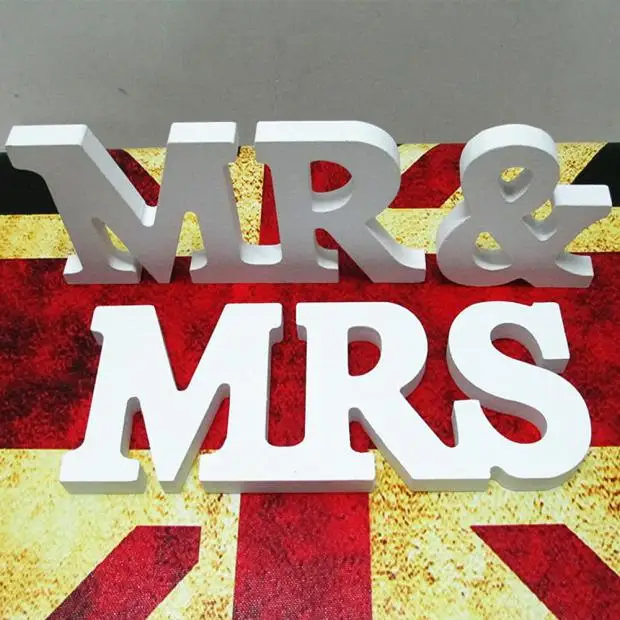 Деревянные буквы, орнамент Mr& Mrs, украшение для свадебного стола, подарок на день рождения, юбилей, свадебный стол, Декор, алфавит, слово YL5