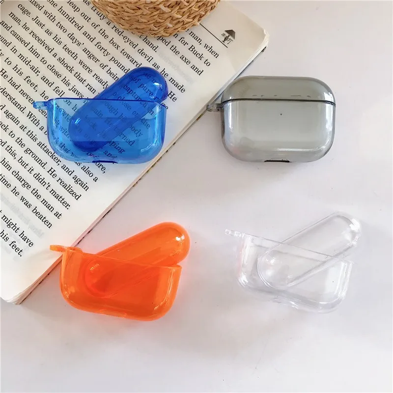 

Simple Clear color For AirPods 1 2 Couples silicon Protective Cover Air Pod 3 Case For Airpods Headphone Carrying box fundas