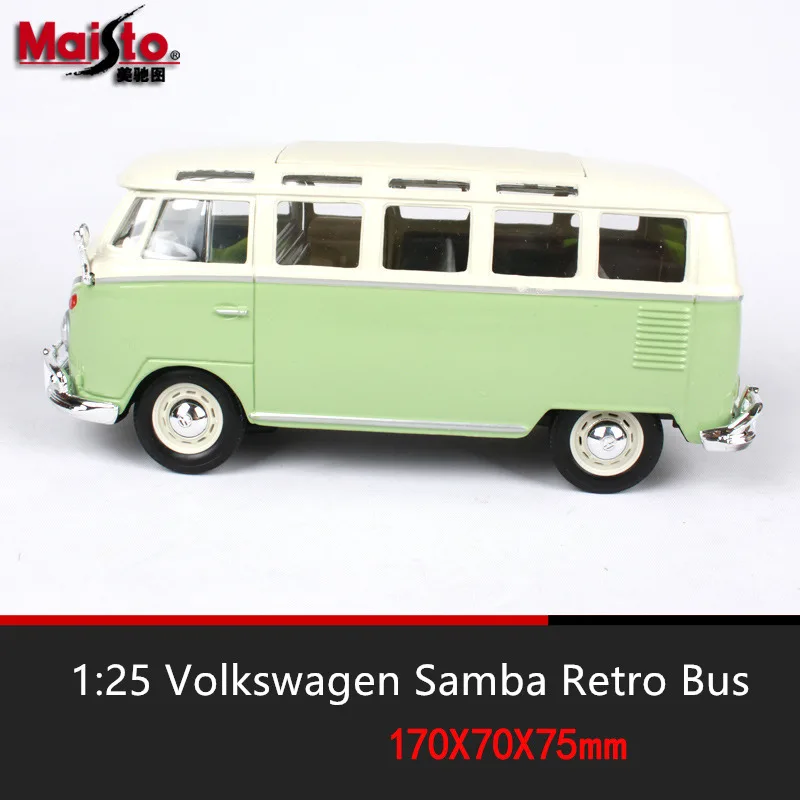 Лидер продаж автомобиль Maisto 1:25 Volkswagen Bus Samba модель автомобиля из сплава литого под