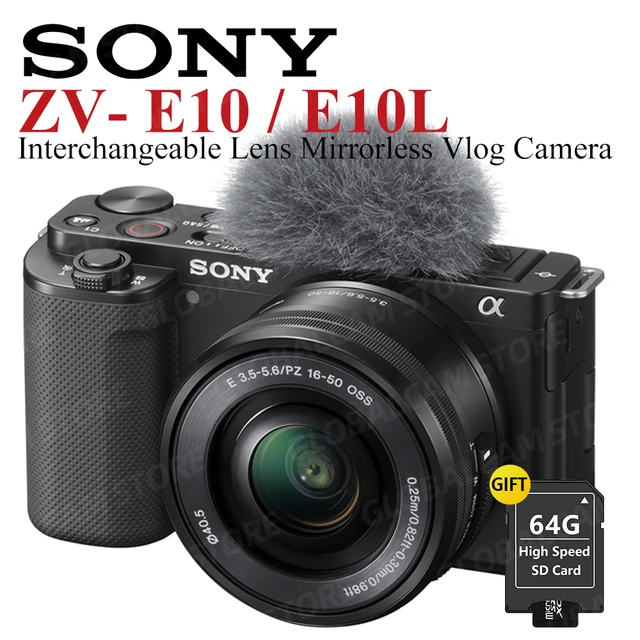 Sony Alpha ZV-E10 Compact System Vlogging Camera with 16-50mm Power Zoom  Lens, 4K Ultra