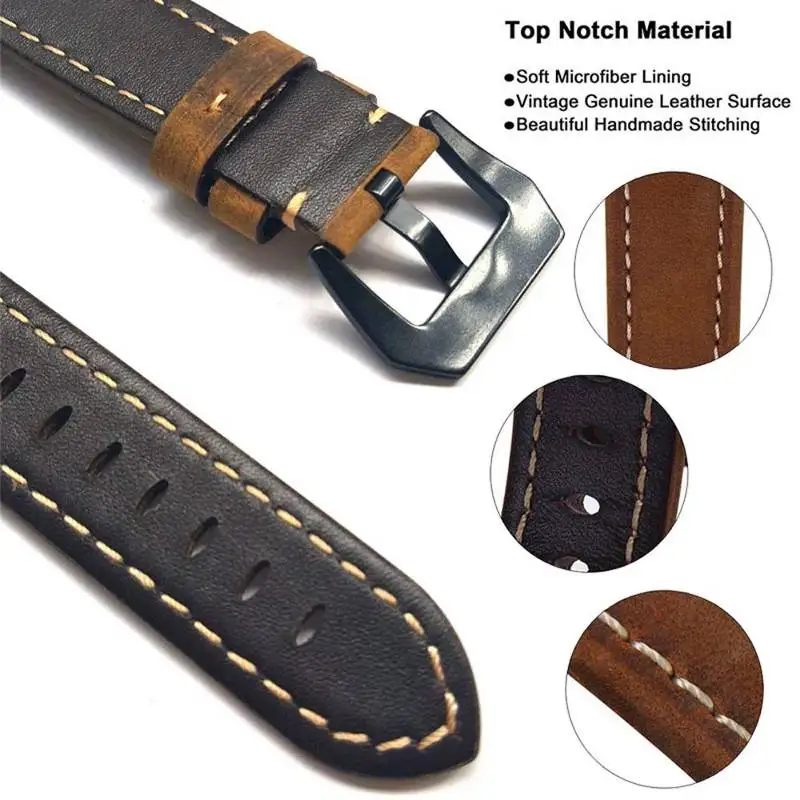 26 22 20MM Watchband Strap for Garmin Fenix 5 5X 5S 3HR 6X 6 6S Pro S60 MK1 Watch Quick Release leather Easyfit Wrist Band Strap