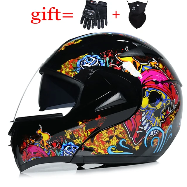 Genuine VIRTUE 808 Moto Motorcycle Helmets Full Face Dual Lens Visor