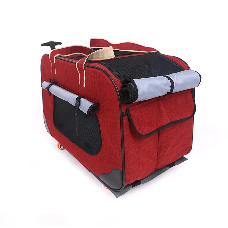 Чехол на колесиках для собак, переносная коробка для перевозки домашних животных, большая дорожная сумка для животных, рюкзак для кошек, сумка для переноски собак для маленьких собак