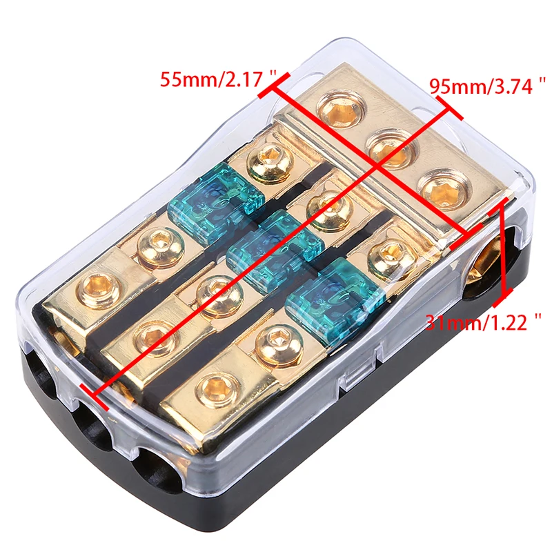 Posbay 30A/60A/80A/100A/150A автомобильный аудио 1 в 3 выхода распределительный блок держатель