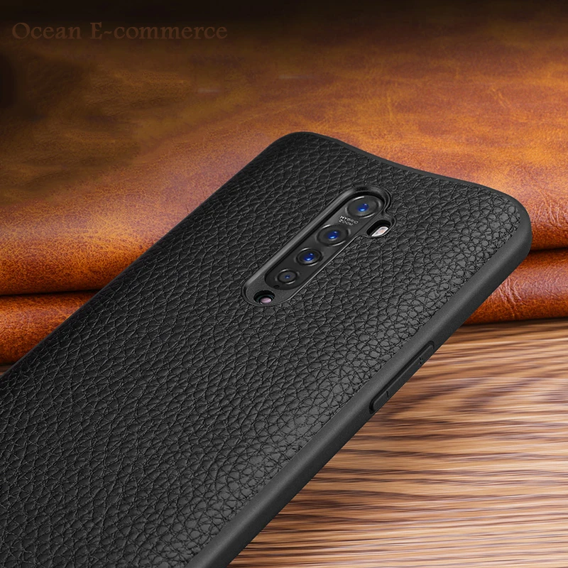 Ультратонкий чехол из натуральной кожи и силикона для OPPO Reno/10x zoom/Reno2, винтажный противоударный чехол для телефона OPPO Reno 2