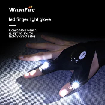 

Fingerless Glove LED Flashlight Torch Outdoor Tool Fishing Camping Hiking Survival Rescue Multi-use Lighting Left/Right Hand