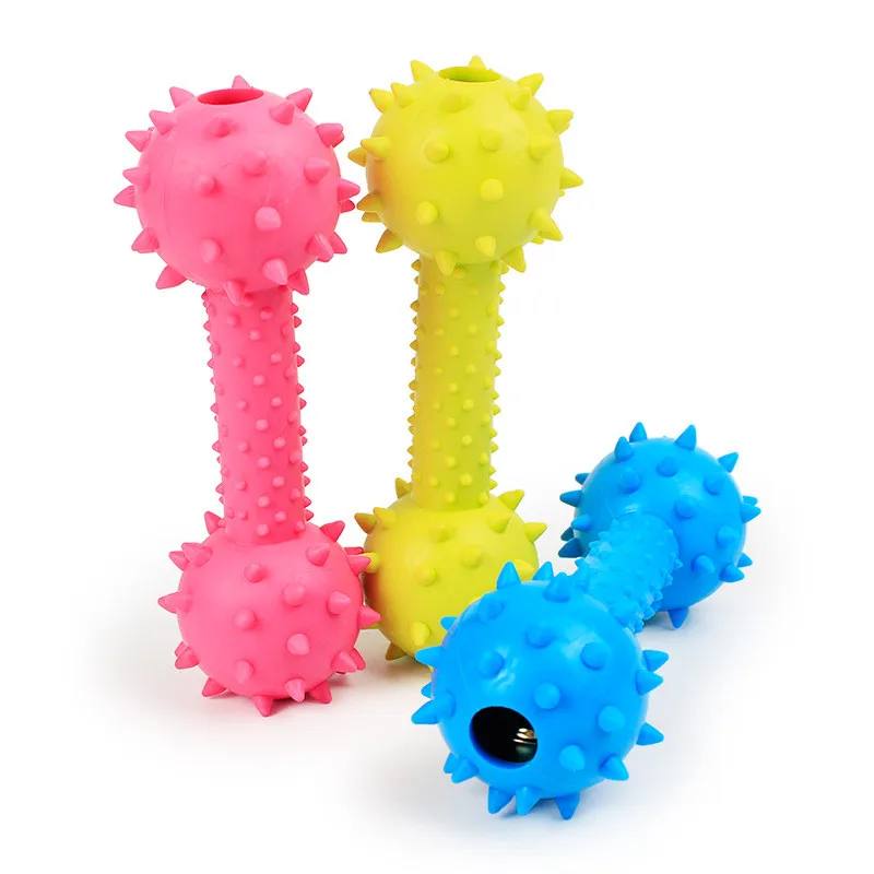 Модные игрушки для собак Защита окружающей среды TPR Thorny гантели игрушки для собак Spiny гантели собаки жевательные игрушки товары для домашних животных