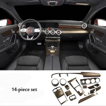 

Car Center Control Gear Shift Panel Decorative Trim Cover Carbon Fiber Color for Mercedes Benz A-Class A200L A180L