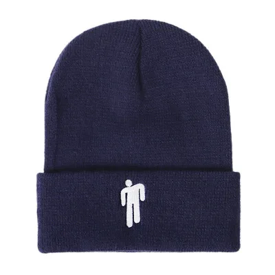 Модная вязаная зимняя шапка Billie Eilish Beanies, одноцветная вязаная шапка в стиле хип-хоп Skullies, шапка, костюм, шапка, шапка унисекс - Цвет: 10