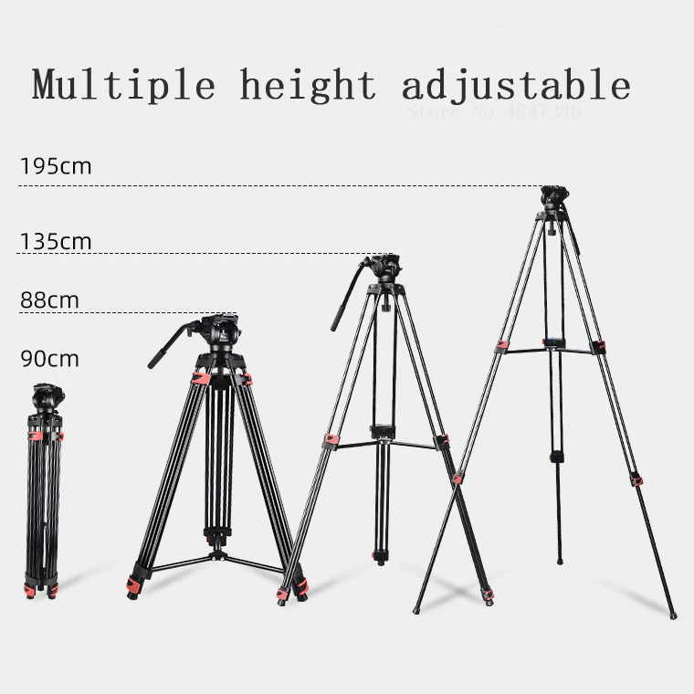 JIEYANG JY0608 Aluminum Professional Tripod camera tripod Hydraulic Damping Head camera tripod/Video Tripod/Dslr VIDEO Tripod