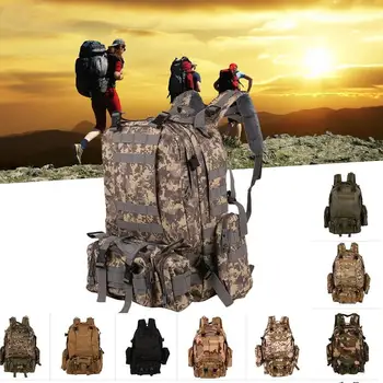 

Unisex Outdoor Backpack Vintage Military Backpacks Camouflage Climbing Bags