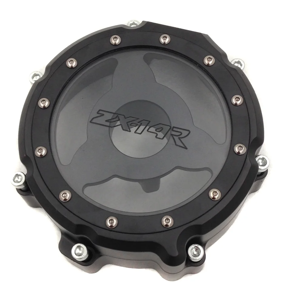Aftermarket Free Shipping Motorcycle Accessories Engine Stator Cover See Through For Kawasaki ZX14R ZZR1400 2006-2020 BLACK |