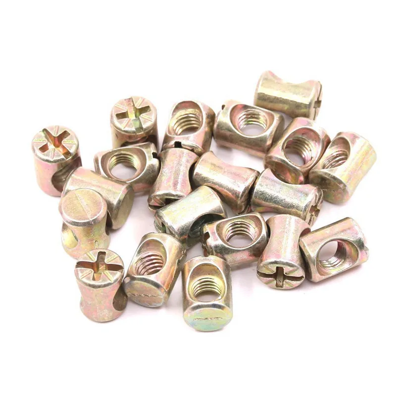 

ELEG-100-Pcs M6 x 40 / 50 / 60 / 70 / 80mm Zinc Plated Hex Drive Socket Cap Furniture Barrel Screws Bolt Nuts Assortment Kit for