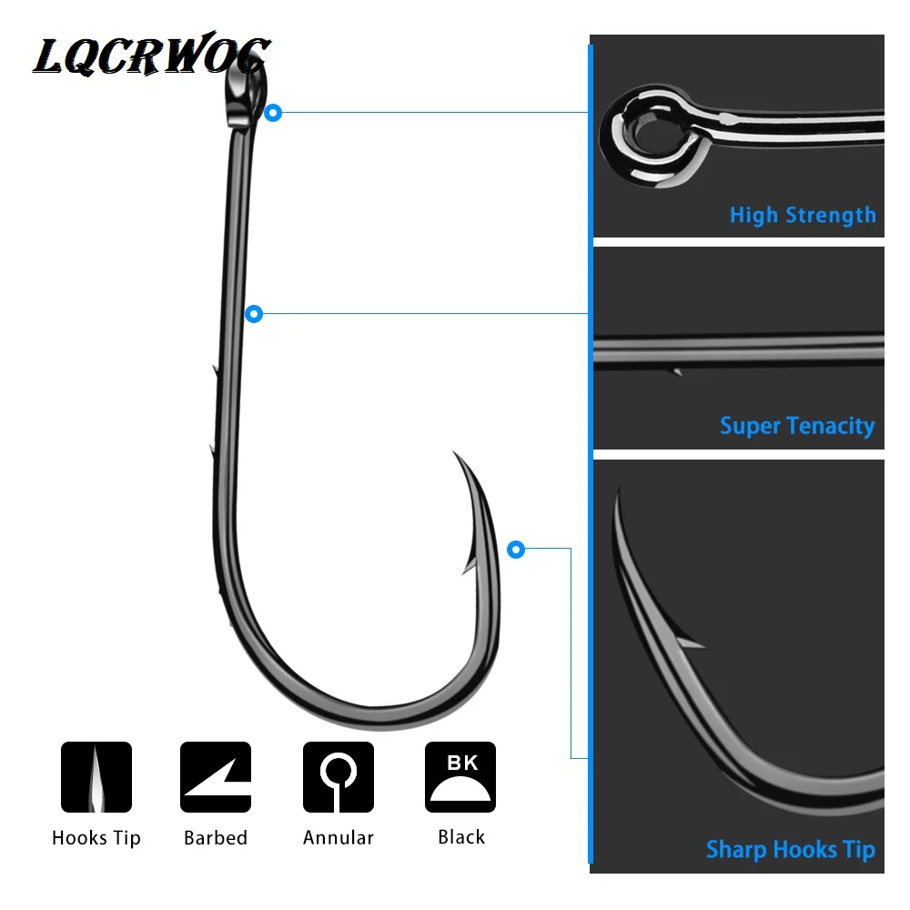 50 шт./лот рыболовные крючки один крючок Морской Карп Рыба джиг Открытое кольцо круг anzuelos de pesca с отверстиями колючая Тройная струна