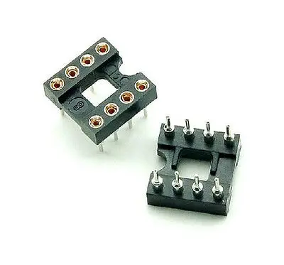 

100pcs 8Pin DIP SIP Round IC Sockets Adaptor Solder Type gold plated machined diy electronics