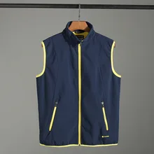 Cc46 Men'S Wear Spring And Summer New Style Outdoor Vest Soft Cover Fleece Waistcoat Waterproof Stand Collar Sports Jackets