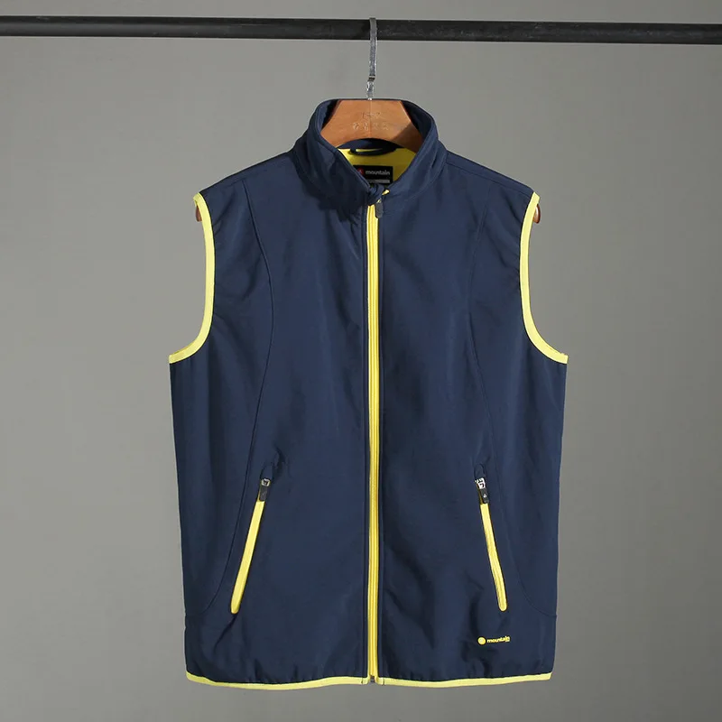 

Cc46 Men'S Wear 2019 Spring And Summer New Style Outdoor Vest Soft Cover Fleece Waistcoat Waterproof Stand Collar Sports Jackets