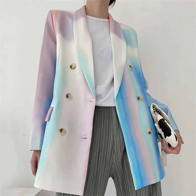 

Женские блейзеры с карманами, элегантный женский блейзер с галстуком, пиджак с отложным воротником и длинным рукавом, осенний модный новый костюм, блейзер