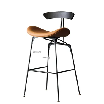 

Wrought Iron Bar Chairs Light Luxury Nordic Industrial Style Ant Bar Chair Modern Minimalist Bar Stools Home Backrest High Stool