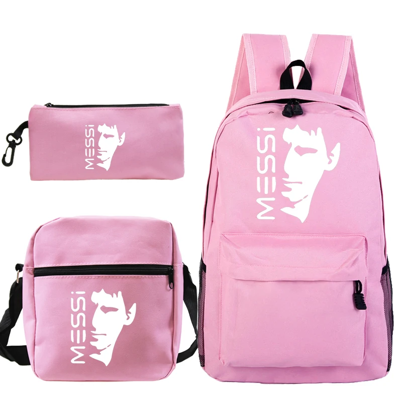 Модная сумка Mochila Messi, рюкзак с принтом, школьная сумка для мальчиков и девочек, дорожная сумка, рюкзак для ноутбука-подростка, пеналы для ручек - Цвет: 1