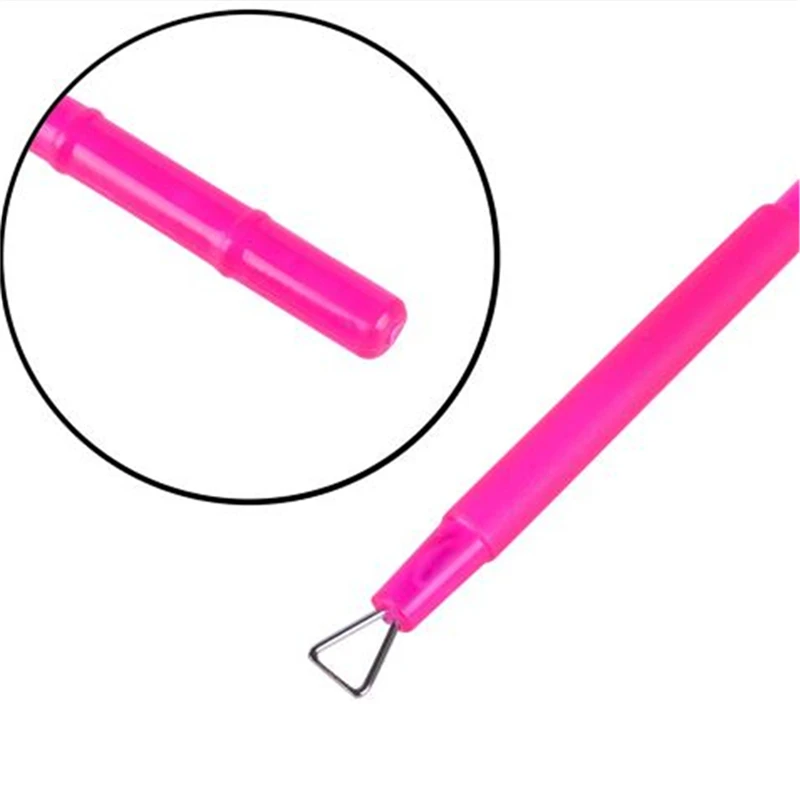 1PC Stick Rod Nail Gel Polish Cuticle Pusher Pro Plastic Rose Handle Remover Manicure Care Tools