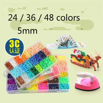 

15 Grid Suit Perler Beads 5mm Kit Hama Beads Creative 3D Puzzle Full Set with All Accessories Ironing Handmade Beads Toy Gift