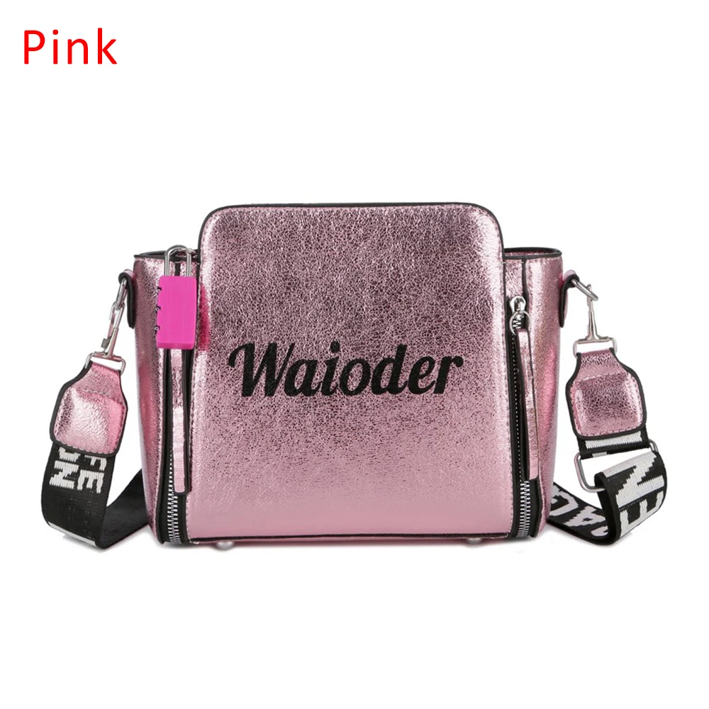 HEFLASHOR Women Shoulder Bag Fashion Laser Transparent Crossbody Bags Messenger Shoulder Beach Bag New Design Shoulder Bags - Цвет: Pink 3