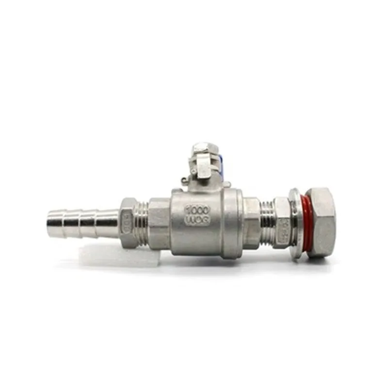 

Fit 6 8 10 12 14 15 16 19 20mm Hose Barb x 1/2" BSPT Male 304 Stainless Steel Bulkhead Ball Valve For Water Tank Beer Keg RO