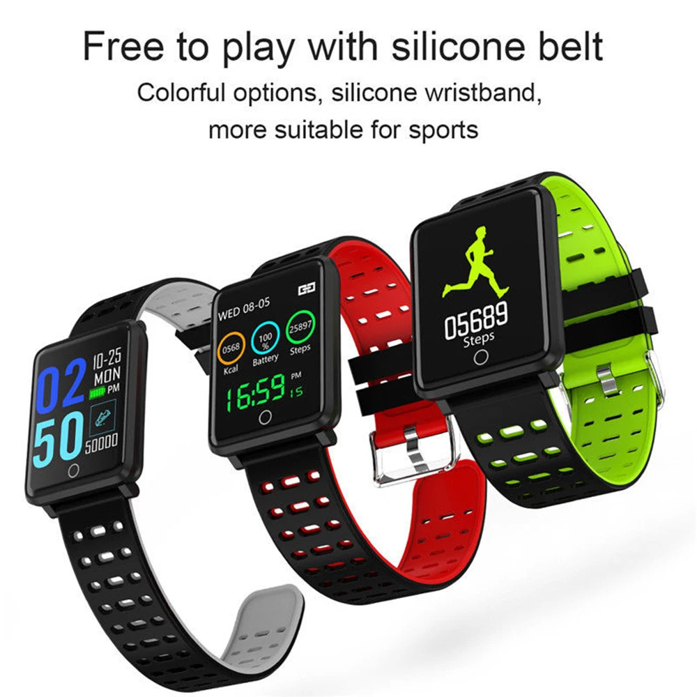F3 Smart Armband 144 Farbe Heart Rate Blutdruck Überwachung GPS Track Bewegung IP68 Wasserdicht Ges