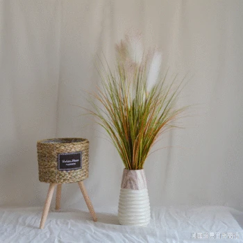 

Northern European-Style Reed Imitation Flowers Dog Tail Dried Flower Artificial Flower Green Vegetation Bonsai Plant Living Room