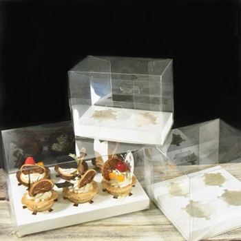 

Wholesale 5pcs Transparent Cupcake Box Wedding Gift Boxes Cake/Muffin/Dessert Birthday Christmas Party Decoration DIY Gift Box