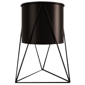 

Geometric Metal Flower Pot Stand Durable Indoor Garden Plant Holder Display Planter Iron Flower Stand Gardening Supplies Black