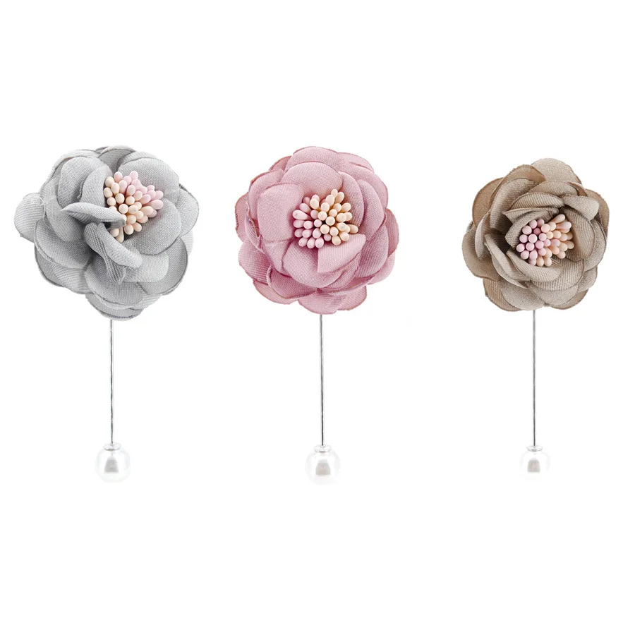[Oumuli Figure] New Style Cool Chiffon Flower Fabric Corsage Creative Ethnic-Style Brooch Clothing Accessories