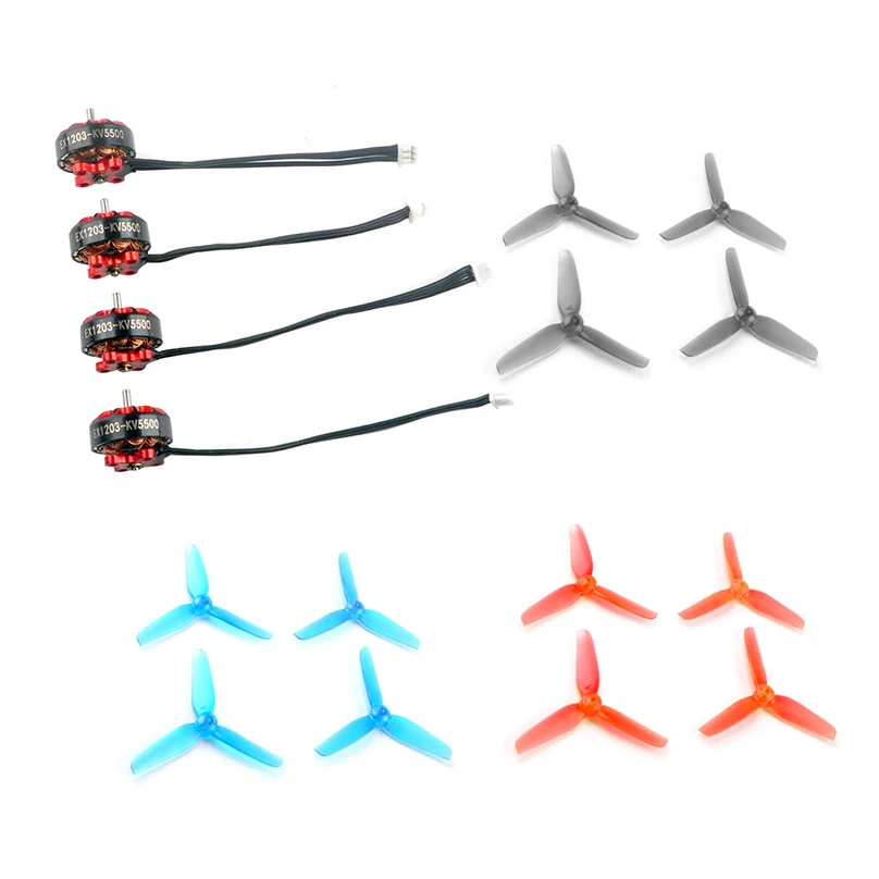 Happymodel EX1203 1203 6200KV 2-3S бесщеточные двигатели + 2 5 дюйма 65 мм PC Пропеллер для