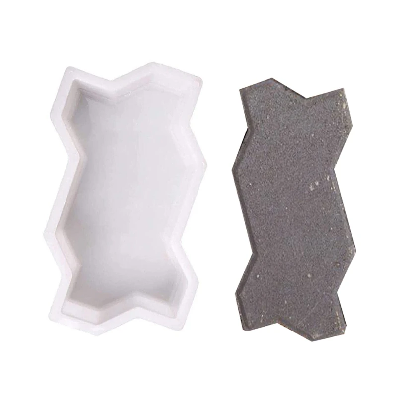 Runway Driveway Paving Brick Pavement Concrete Mold Slab Path Walk Mould Wave Walk Way Cement Mold for Patio Lawn Garden