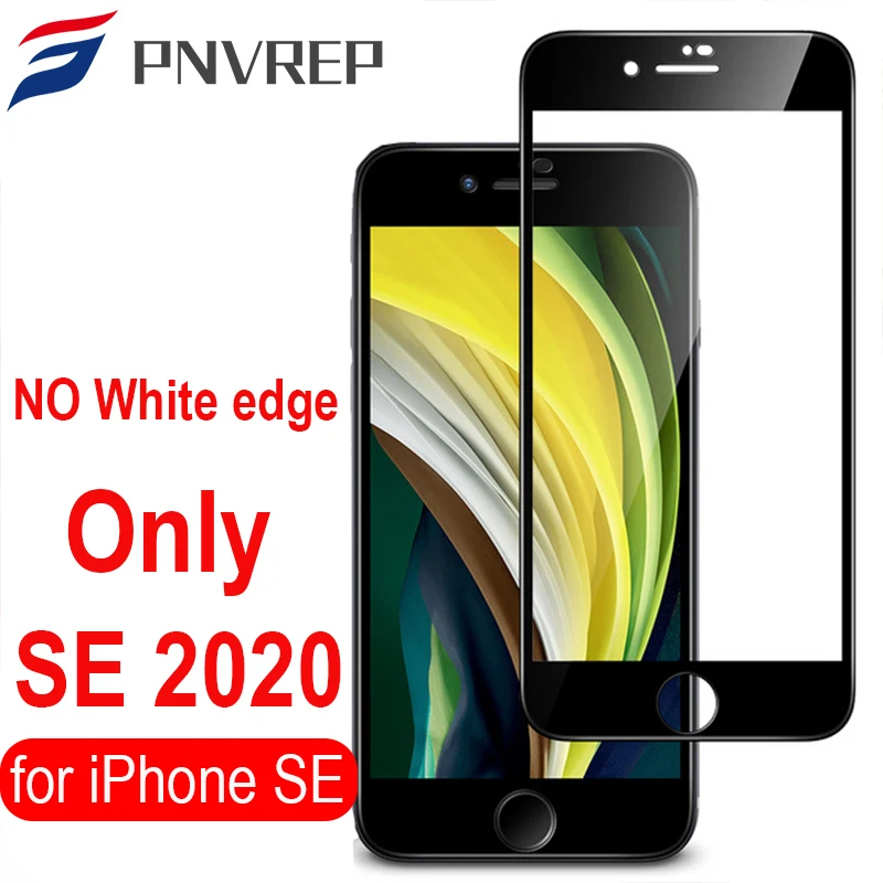 Закаленное стекло для iPhone SE 2020 защита экрана 1 2 шт. полное покрытие закаленное Apple