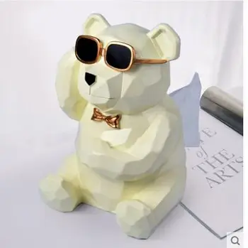 

Nordic bear living room tissue box creative simple coffee table pumping tray napkin tray restaurant home storage box